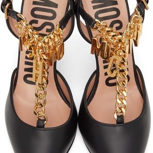 Moschino Lettering Charms Heels